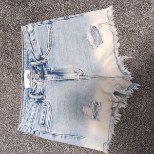 Women's distressed jean shorts